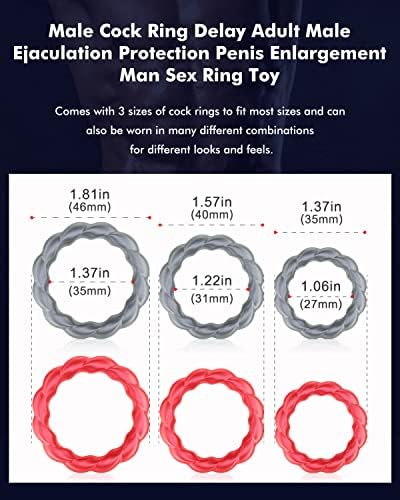ערכת טבעת טבעת פין סיליקון של Avvolg, טבעות זין לגברים, צעצועי מין למבוגרים, זיקת זין זכר נמתחת כלים, משחקי הזוגות