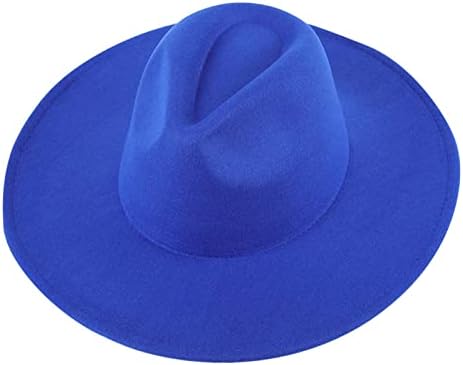 יוניסקס אופנה בצבע אחיד כובע ג'אז בריטי שוליים רחבים מתכווננים כובע פדורה פדורה חלקה דלי אטום אור שמש