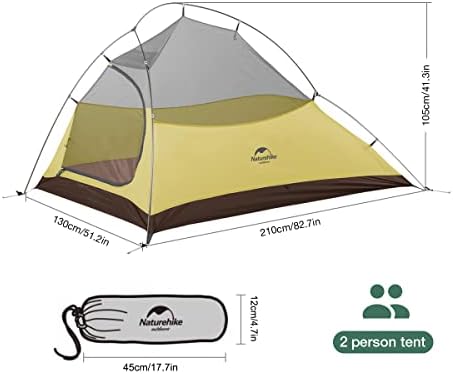 ענן עד משלוח עומד 2 אדם תרמילאים אוהל האולטרה ניילון שכבה כפולה קמפינג אוהלים עבור שני אדם