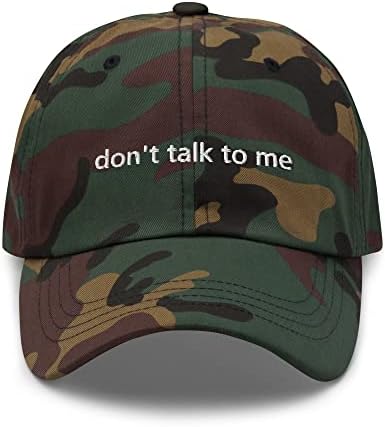 מצויד כובעי גברים נשים אבא כובעי-יוניסקס כותנה בייסבול כובע עם לא לדבר איתי מינימליסטי