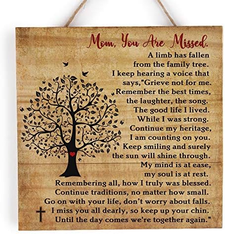 שלט עץ קולדר לבת שאיבדה זיכרונות של אמא אהובה אמא זיכרון סימן עץ אמנות קיר ד 'קור אמא נפטרה