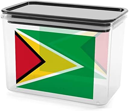 גיאנה דגל אחסון קופסא פלסטיק מזון ארגונית מיכל מיכלי עם מכסה למטבח