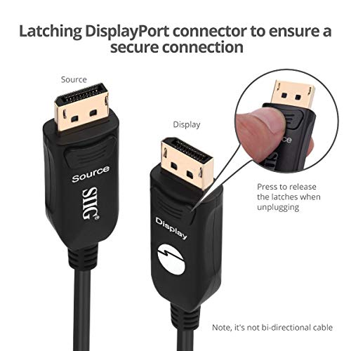 Siig Fiber Optical Displayport לכבל DisplayPort 4K 1.2 כבל אופטי פעיל - 98 רגל