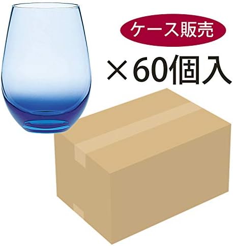 東洋 佐々 木 ガラス Toyo Sasaki Glass T-24104HS-Cugbler, וריאציה של מים, כחול, בערך. 12.2 פלורידה, חבילה של 60