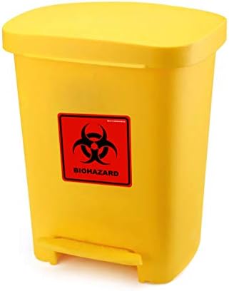 מדבקות ביו-הזארד- תוויות ביו-סכנה בגודל 5.5 x 5.5- תווית מצופה UV- Biohazard שלט אזהרה למעבדות, בתי חולים ושימוש
