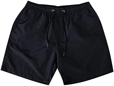 מכנסי ספורט לגברים שרוך קיץ חוף מכנסיים קצרים עם אלסטי מותניים וכיסים גברים של מכנסי רכיבה ארוך