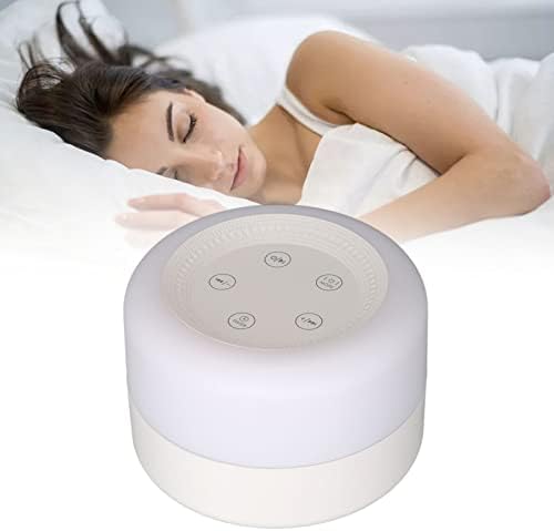 מכונת צליל שינה, מכשיר רעש לבן נייד עזרה לשינה תינוקות עם אור צבעוני אור צבעוני שונה