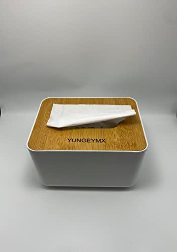 כיסויי קופסת רקמות בדים של Yungeymx, תיבת אחסון נייר נייר מגבת נייר מגבת קופסת רקמות חומר פלסטיק עם
