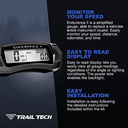 Trail Tech 202-111 Endurancera II ערכת מד מהירות מד דיגיטלי