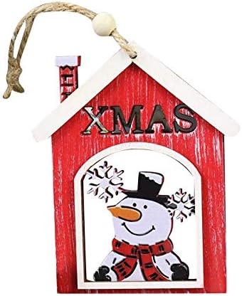 מעץ סנטה חג המולד קישוטי חג המולד מתנות מתנות צורות מלאכה קישוטים לקישוט תלים חלון ויטראז '