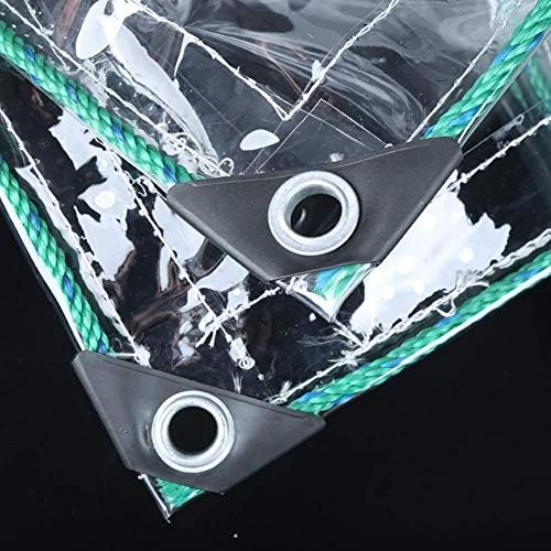 LXX חיצוני מרתק רב-תכליתי ברזנט-טארפולין מעבה 0.5 ממ שרזנט אטום למים שקוף עם קצוות מחוזקים, מרפסת/חלון/פרחים