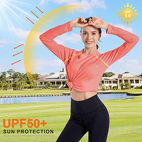 UPF's UPF 50+ חולצות הגנה מפני שמש שרוול ארוך SPF UV מהיר יבש חולצת טריקו חיצונית