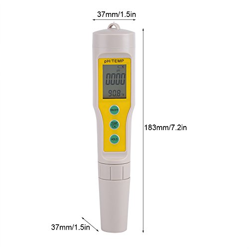 מד pH, מד אקווריום PH, 2 ב -1 ב -1 דיגיטלי LCD PH PH בריכת אקווריום בריכת מים איכותי יין מנתח עט עט
