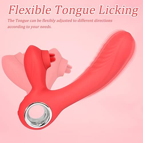 דגדגן G-Spot Vibrator לנשים: צעצוע מין למבוגרים של ויברטור עם 5 ליקוק לשון ו -10 מצבי רטט, Jupupoxo נטענת פונקציית