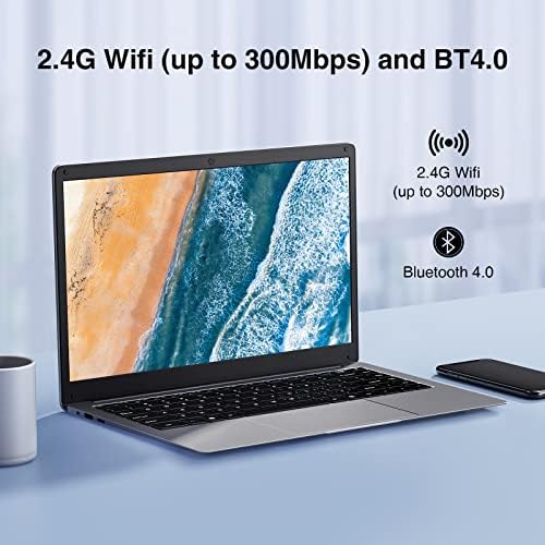 11 מחשב נייד, 14 אינץ 'תצוגה ברורה מחשב נייד קל משקל, 6 ג' יגה-בייט ראם 128 ג 'יגה-בייט אינטל סלרון ג' 4005