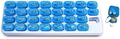 31 יום חודשי הגלולה ארגונית תרמילים-לשמור על חודשים אספקה של תרופות, ויטמינים &מגבר; תוספי מוכן ללכת - תיבת