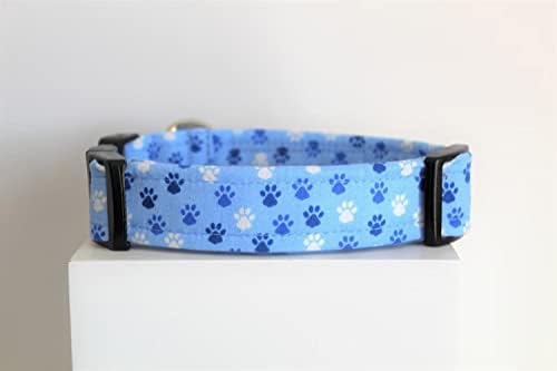 צווארון כלב כחול/צווארון כלבים/צווארונים לכלבים/צווארוני כלבים/צווארון כלב הדפס/צווארון כלב/רוחב 1