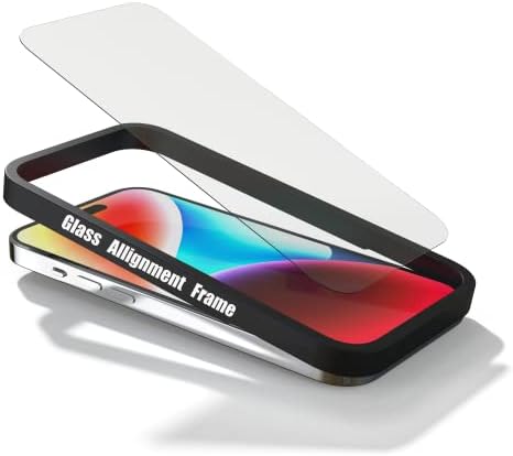 פתרונות לוקס אייפון 14 פרו מגן מסך זכוכית מחוסמת שקופה