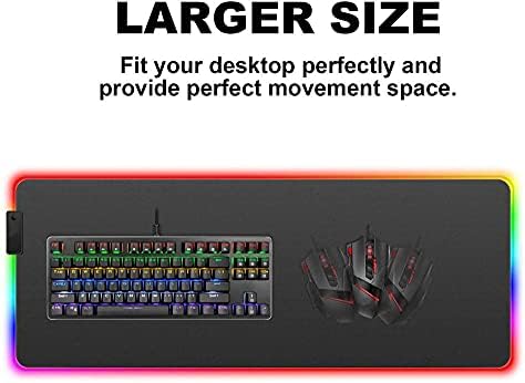 ארוך מורחב מחשב שולחן כרית הוביל זוהר גדול מקלדת מחצלות חמוד עבור מחשב נייד, גיימר 700 על 300