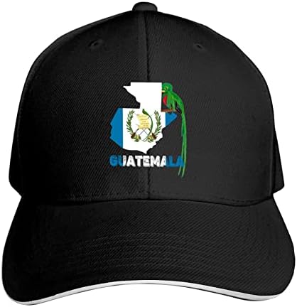דרלקס אבא כובע דגל מפה וציפור Quetzal של כובע בייסבול גואטמלה לגברים נשים Snapback HAT ALDULT מעוגל שוליים