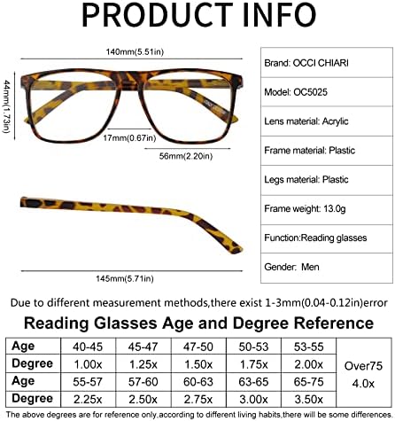 אוקסי קיארי גדול קריאת משקפיים 2.5 גברים גדול כיכר קוראי 1.0 1.5 2.0 2.5 3.0 3.5 4.0 5.0 6.0