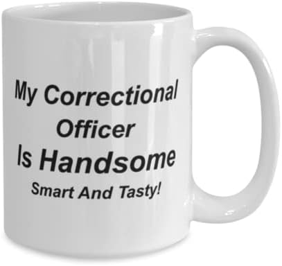 ספל קצין כליאה, קצין כליאה שלי הוא נאה, חכם וטעים!, חידוש ייחודי מתנת רעיונות עבור כליאה קצין, קפה
