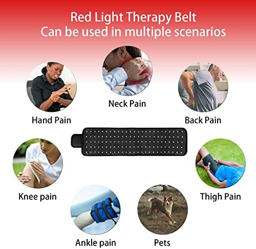 חגורת טיפול באור אדום כמעט אינפרא אדום אור לתיקון רקמות, פיתרון דלקת, הקלה על כאבי מפרקים וגב, טיפול באור