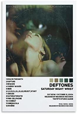 כרזת Deftones Saturday Night Poster אלבום פוסטרים פוסטרים כרזות לחדר אסתטי בד קיר קיר קיר עיצוב