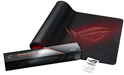 אוזניות המשחקים של Asus Rog Delta S עם כרית עכבר משחקי משחקי USB-C שחור ורוג מורחבת-משטח חלק במיוחד לבקרת