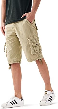 מכנסיים קצרים מטען ליהנטון לגברים מהיר יבש כושר רגוע חיצוני מזדמן כותנה אריג גולף קצר