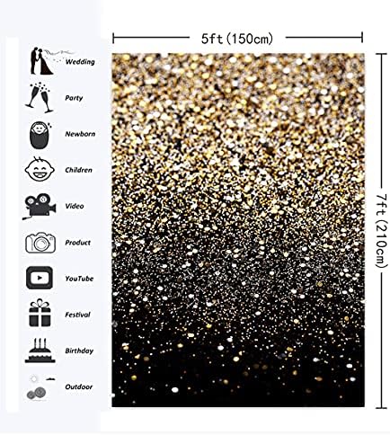 תצלום גליטר גליטר זהב צילום זהב זהב נוצץ נוצץ בוקה כוכב שמיים שמים תפאורה 5x7ft