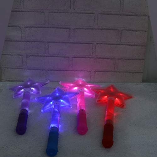 Holibanna 5 PCS Star Star Star Wands Led Led Flanding Light Up Stick Stick Stick Wand Wand Hardly Findy