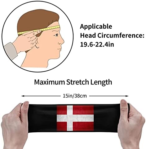 יוניסקס אימון צמידי יד דגל של דנמרק רב תכליתי ספורט סרטי זיעת גברים של ביצועים סרט