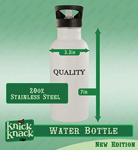 מתנות Knick Knack slipperinity - 20oz נירוסטה hashtag בקבוק מים חיצוני, כסף