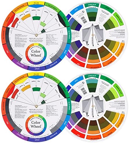 2 חתיכות צבע ערבוב גלגל עבור אמן, צבע התאמת צבע גלגל עבור לק ובית ספר משרד למידה מדריך אמנות הוראה ברמה
