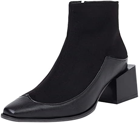 נעלי גפיים ומגפיים של Crzidha לנשים נעלי נשים בוהן נעליים תנור גפי גרביים אלסטיים מגפי עקב עבה סט רגליים