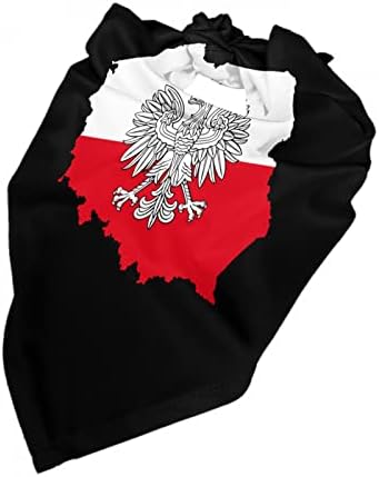 מפת פולין עם נשר ואדום אדום דגל אדום דגל מחמד כלב כלב חתול בלקלאבה משולש צהב