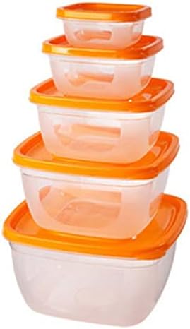 5 יחידות פלסטיק קופסא ארוחת הצהריים נייד קערת מזון מיכל הצהריים תיבת אחסון תיבת מטבח אטום תיבת (צבע :