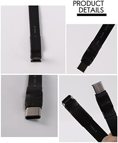 putyeosu USB 3.1 סוג C כדי להקליד מתאם כבל C FPC FPV סרט שטוח USB C כבל 3A 10GBPS EMI מגן, 10 סמ