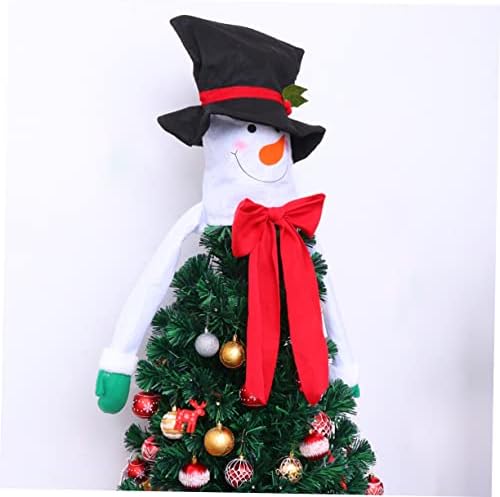 קישוט אברוף חג המולד עם איש שלג פלאות מסיבת קטיפה סנטה קישוטי אספקה ​​מקסימים קישוטי עץ צמר