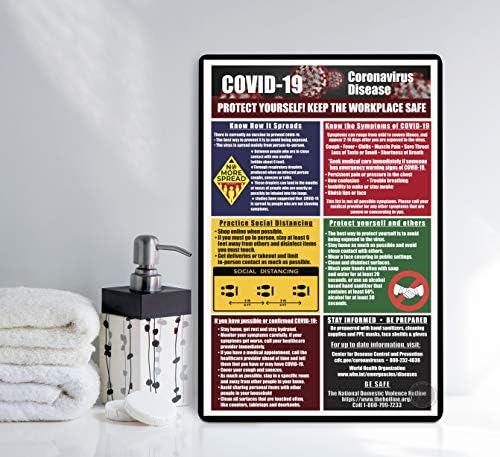COVID 19 שלטים לעסקים - הגן על עצמך שמור על פוסטר 5 פוסטר במקום העבודה