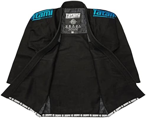 בגדי קרב טאטאמי אסטילו שחור תווית BJJ GI - שחור/שחור