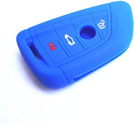 כחול סיליקון 4 כפתורים מרחוק חכם מפתח שרשרת כיסוי עבור ב. מ. וו איקס 1 ו48 איקס 3 איקס 4 איקס 5 איקס 6