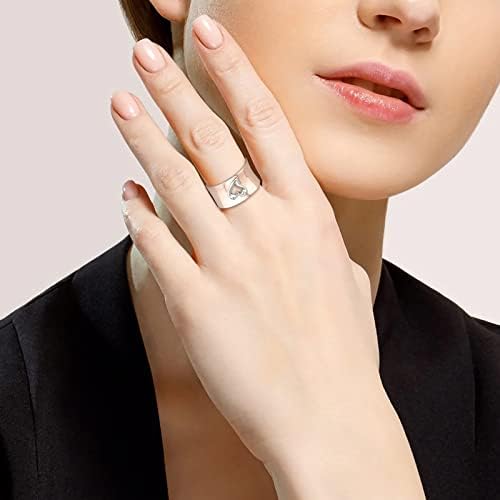 נשים מבטיחות טבעת לב טבעת פופולרית טבעת מעודנת תכשיטי אופנה פשוט