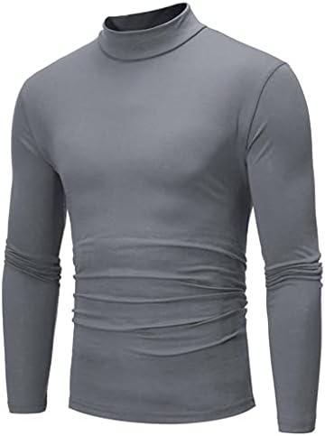 חולצת טריקו של צוואר גולף גברים סוודר שרוול ארוך סוודר צוואר גבוה צוואר צוואר צוואר צווארון מזדמן בכושר סוודרים