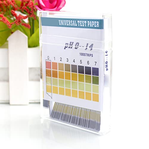 נייר pH, רצועות pH 0-14 טווח עם קופסת פלסטיק למעבדה לאדמה