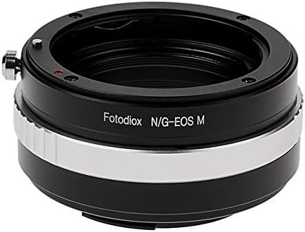 מתאם העדשה של עדשות Fotodiox עם בקרת צמצם, עבור Nikon G-Type, עדשה מסוג DX ל- Canon EOS M מצלמות נטולות מראה