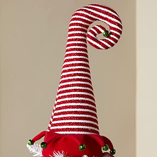 שדון פסים עליון כובע עץ חג המולד קישוט טופר - מבטא לחג חידוש