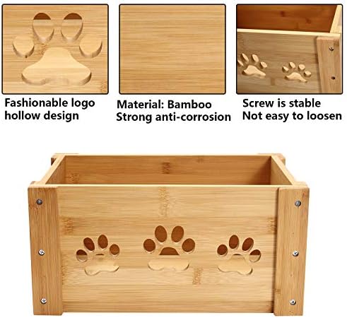 קופסת צעצועי כלבי עץ Babepet מתאימה לאחסון צעצועי חתולים וכלבים, צווארוני כלבים, בגדי כלבים, חטיפי כלבים