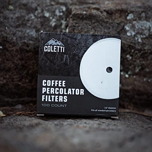 מסנני קפה של קולטי בוזמן פרקולטור 3.75 אינץ ' - 100 מסנני קפה דיסק לפרקולטורים - פרימיום